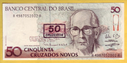 BRESIL - Billet De 50 Cruzeiros Sur 50 Cruzados Novos. (1990). Pick: 223. NEUF - Brazilië