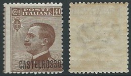 1922 CASTELROSSO EFFIGIE 40 CENT MNH ** - K83 - Castelrosso