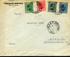 YUGOSLAVIA SERBIA NOVI SAD 1930 MIXED FRANKING COVER TO WIEN - Covers & Documents