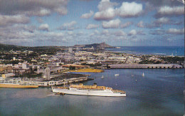 Hawii PPC Honolulu Harbor Ocean Liner Ship 1964 Sent To Denmark (2 Scans) - Honolulu