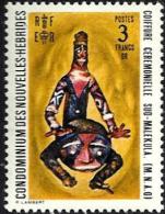 FRANCAISE NEW HEBRIDES ARTEFACT COIFFURE CEREMONIELLE SET OF 1 STAMP 3 FRANCS MINT 196.(?) SGF183 READ DESCRIPTION !! - Unused Stamps