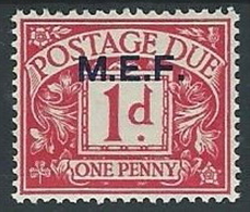 1942 OCCUPAZIONE INGLESE MEF SEGNATASSE 1 P MH * - K111 - Occ. Britanique MEF