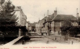 CPA  LOUE ,  La Rue Nationale Avec L' Hotel Du Chêne D'or - Loue