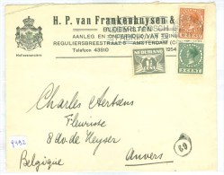 BRIEFOMSLAG Uit 1936 Van AMSTERDAM Naar ANTWERPEN BELGIE (9432) - Cartas & Documentos