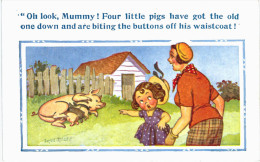 MAC GILL ... OH LOOK MUMMY ... FOUR LITTLE PIGS HAVE GOT THE OLD ONE DOWN AND ARE BITING THE BUTTONS .../... COCHON - Mc Gill, Donald
