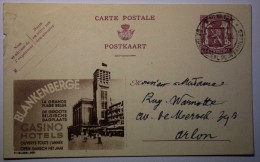 Belgique - Entier Postal - Blankenberge - Casino - Hôtels - Petite Détérioration à Gauche - (n°3313) - Autres & Non Classés