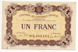 épinal   - Un Franc 1925 - Cámara De Comercio