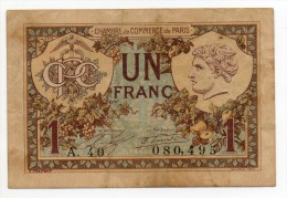 Paris  - Un Franc 1922 - Chamber Of Commerce