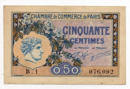 Paris  -cinquante Centimes 1922 - Chamber Of Commerce