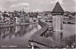 AK Luzern - Kapellbrücke - Werbestempel Besuchen Sie Luzern - 1959 (10981) - LU Lucerne