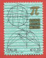 ITALIA REPUBBLICA USATO - 2013 - Anno Archimedeo - € 0,70 - S. 3432 - 2011-20: Used