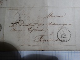 Enveloppe Lettre Datée Du 05 Juillet 1860 (timbre Manquant) - Other & Unclassified