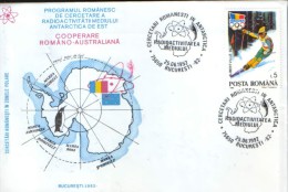 Romania - Occasionally Cover 1992  - Romanian Research Program Of Environmental Radioactivity Antarctica - 2/scans - Programmi Di Ricerca