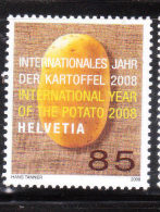 Switzerland 2008 Int'l Year Of The Potato Food Potatoes MNH - Neufs