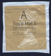 Royaume Uni Vignette A Dorée Postage Paid UK Queen Reine Elizabeth - Variedades, Errores & Curiosidades