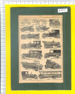 AUTOMOBILE VOITURE AUTO VOITURETTE AUTOCAR CAMION * GRAVURE * Ca.: 150 X 215 Mm. * ENGRAVING ETS R302 - Verkehr & Transport