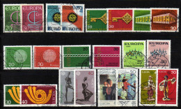 BRD 1966-1975 - Europa CEPT - Komplett 10 Jahre Alle Ausgaben Used - Collections