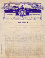 42 - LOIRE - St Etienne - Facture - Fédération Française Des Travailleurs Du Livre - - Printing & Stationeries