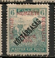 Timbres - Hongrie - Territoires - Szeged - 1919 - 6 F. - - Szeged