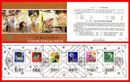 CHINA 1987 ANCIENT CHINESE MYTHOLOGY SPECIAL FOLDER BOOKLET COMPLETE SET FIRST DAY CANCEL - Brieven En Documenten
