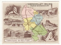 CHROMO Chocolat Ibled Bognard Département Territoire De Belfort Eglise St Christophe Cascade De Giromagny Fort Tour De - Ibled