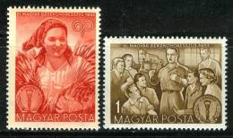 HUNGARY-1952. 3rd Hungarian Peace Congress Cpl.Set MNH!! Mi:1279-1280. - Nuevos