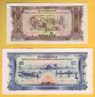 LAOS - Lot De 2 Billets De 20 Et 100 Kip. Pick: 21 Et 23. NEUF - Laos