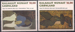 Greenland 1997 Aage Gitz Johansen, Paintings Mi 310-311 MNH(**) - Nuevos