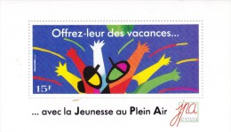 FRANCE BLOC JPA Offrez Leur Des Vacances Jeunesse Plein Air Neuf ** - Blocks & Sheetlets & Booklets