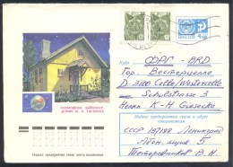 Russia CCCP PS Postal Stationery Air Mail Cover: Space Weltraum; Astronaut Cosmonaut; Yuri Gagarin Home - Amérique Du Nord