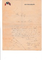 LETTRE D'UN SOLDAT BLESSE -HOPITAL AUXILIAIRE N° 29 A FLERS -ORNE  1915 - 1914-18