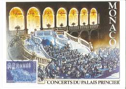 CM Monaco - Concerts Du Palais Princier - 1984 - Cartas Máxima