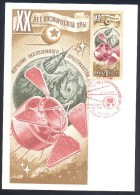 Russia CCCP 1977 Maximum Card: Space Weltraum; 20 Years Of Space Exploration; Sputnik Satellites - Russie & URSS