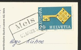 MELS SG Mit Falknis Stempel ! 1968 - Mels