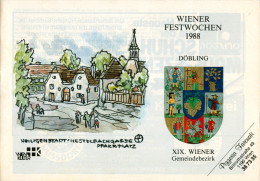 Broschüre Wien 19. Bezirk Döbling Festwochen 1988 Heiligenstadt Nestelbachgasse Vienna Österreich Austria Autriche - Autres & Non Classés