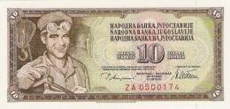 Yugoslavia 10 Dinara 1978.UNC ZA Prefix , Replacement Banknote.Rare ! - Joegoslavië