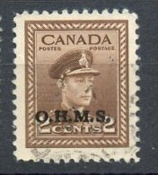 Canada 1949 2 Cent King George VI War O.H.M.S. Issue #O2 - Overprinted