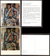 Chess Schach Echecs Ajedrez 1961 And 1997 Germany MNH 2 Postcards "Chess Player" W.Neubert Painting - Schach