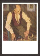 Chess Schach Echecs Ajedrez 1961 USSR MNH Postcard  "Chessplayer" K.Baba Romanian Painter - Schach
