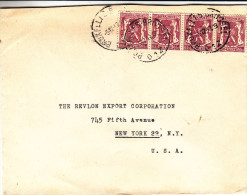 Lion Héraldique - Belgique - Lettre De 1947 - Oblitération Bruxelles - Expédié Vers Les Etats Unis - Covers & Documents