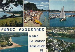 BRETAGNE - 29 - FINISTERE - LA FORET FOUESNANT - CPSM GF Couleur -  Carte Multivues - La Forêt-Fouesnant