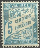 ANDORRA..1937..Michel # 17...MH...MiCV - 10 Euro. - Unused Stamps