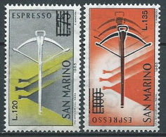1965 SAN MARINO ESPRESSO BALESTRA SOPRASTAMPATO 2 VALORI MNH ** - W - Express Letter Stamps