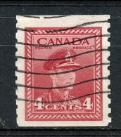 Canada 1948 4 Cent King George VI War Coil Issue #281 - Altri & Non Classificati