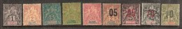 011313 Sc 1,2,4,9,16,20,24 [M.HINGED] & 27,30 [USED]  SMALL THIN ON Sc20 &24 - ANLOUAN - COMORO ISLANDS - Covers & Documents