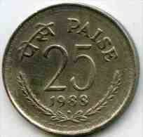 Inde India 25 Paise 1988 B KM 49.5 - Indien