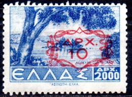 GREECE 1946 Surcharged - 10d. On 2000d MH - Neufs
