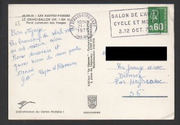 DF / SUR CP / TP 1814 MARIANNE DE BEQUET / FLAMME SALON DE L'AUTO CYCLE ET MOTO / OBL STRASBOURG 21 -7 1975 BAS RHIN - Lettres & Documents