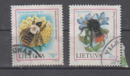Lithuania 1999 Michel Nr 698-9 Used Bumble Bees - Litauen