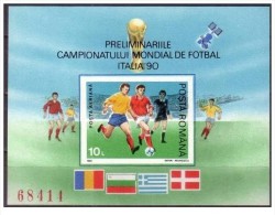 Romania - 1990 - Nuovo/new - Mondiali Calcio - Mi Block 260 - Neufs